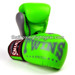 Guantes de Boxeo tailandés Twins "BGVL3-2TA Green Grey" Twins - 1