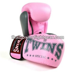 Guantes de Boxeo tailandés Twins "BGVL3-2TA Pink Grey" Twins - 1