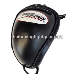 Twins GPS1 carcasa de boxeo negro de acero-cuero | Groin Protectors