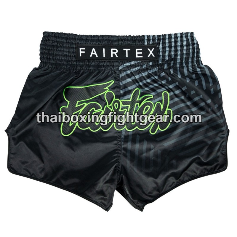 Pantalones cortos de Boxeo Muay Thai Fairtex BS1924 Racer Black Fairtex - 1