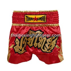Pantalonés cortos de boxeo thailandés THAISMAI "Fire Red" Thaismai - 1