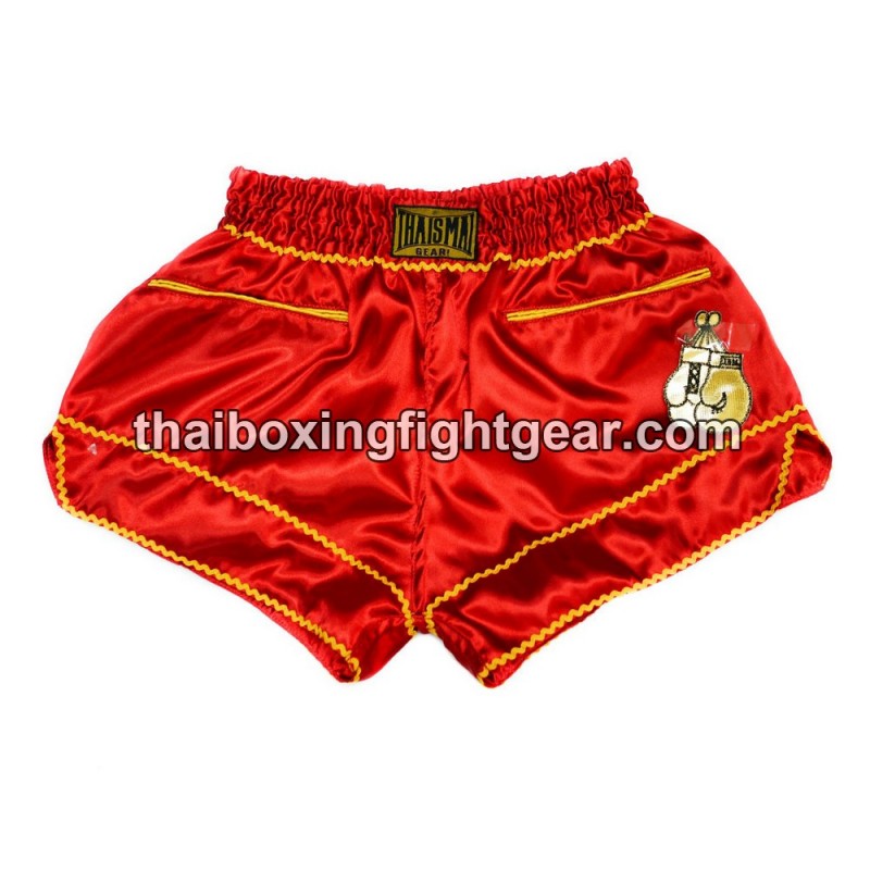 Pantalonés cortos de boxeo thailandés THAISMAI "FIGHT Red" Thaismai - 1
