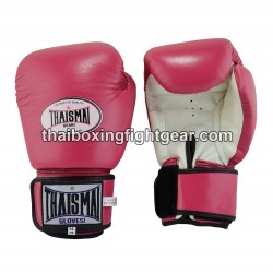 Guantes de boxeo tailandés Thaismai BG124 "Pink White" Thaismai - 1