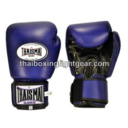 Guantes de boxeo tailandés Thaismai BG124 "Blue Black" Thaismai - 1