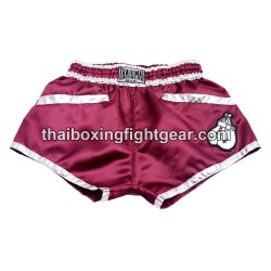 Pantalonés cortos de boxeo thailandés THAISMAI "FIGHT Dark Red" Thaismai - 1