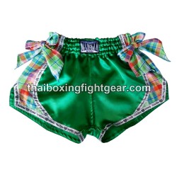 Pantalonés cortos de boxeo thailandés THAISMAI "Ribbon Green" Thaismai - 1