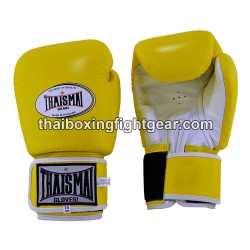 Guantes de boxeo tailandés Thaismai BG124 "Yellow White" Thaismai - 1