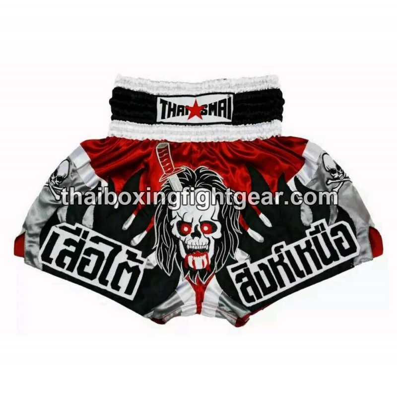 Pantalonés cortos de boxeo thailandés THAISMAI "Death" Thaismai - 1