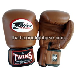 Twins BGVL-3 Guantes de boxeo Muay Thai marrón | Guantes