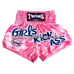 TWINS PANTALONES CORTOS DE BOXEO TAILANDES "Girls Kick Ass" Twins - 1