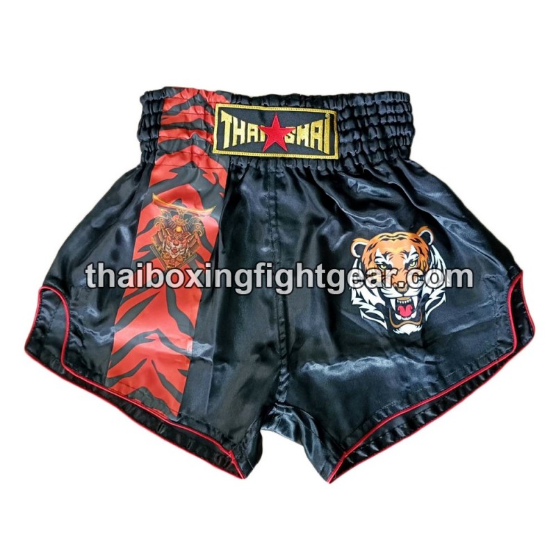 Pantalonés cortos de boxeo thailandés THAISMAI "Tiger Black" Thaismai - 1