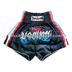 Pantalonés cortos de boxeo thailandés THAISMAI "Thai Flag Black" Thaismai - 1