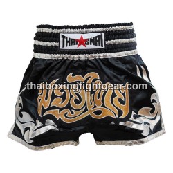 Pantalonés cortos de boxeo thailandés THAISMAI "Standard Black" Thaismai - 1