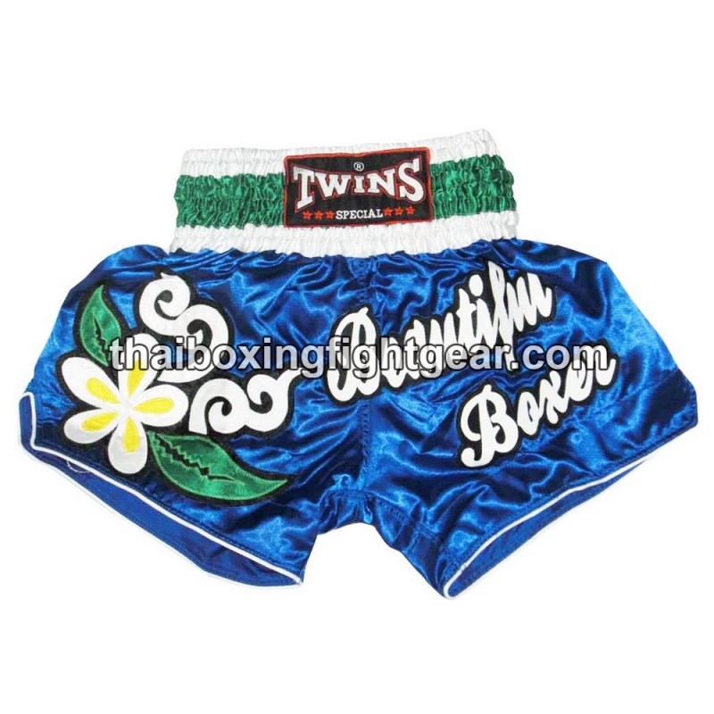 TWINS PANTALONES CORTOS DE BOXEO TAILANDES "Beatuful Boxer Blue" Twins - 1
