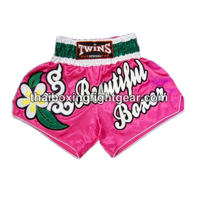 TWINS PANTALONES CORTOS DE BOXEO TAILANDES "Beatuful Boxer Pink" Twins - 1