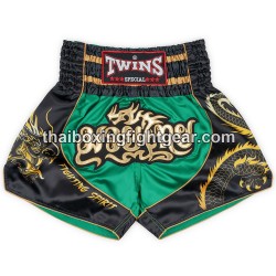 TWINS PANTALONES CORTOS DE BOXEO TAILANDES "TBS-DRAGON Green" Twins - 1