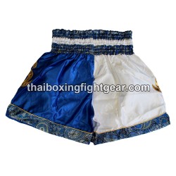 Pantalones cortos de boxeo tailandés: Thaiboxing Blue / White | Muay Thai Shorts Pantalones cortos de boxeo tailandés: Thaiboxing Blue / White | Muay Thai Shorts