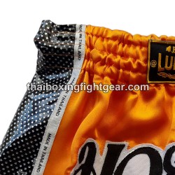 Pantalones cortos de boxeo naranja/negro Thai Lumpini | Muay Thai Shorts Pantalones cortos de boxeo naranja/negro Thai Lumpini | Muay Thai Shorts