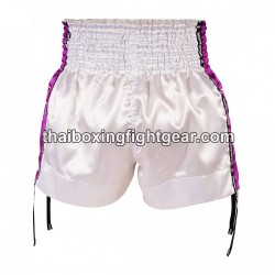 Muay Thai Boxing Shorts Top King TKTBS-201 blanco Morado Top King - 2