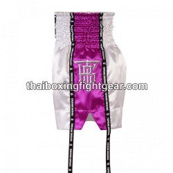 Muay Thai Boxing Shorts Top King TKTBS-201 blanco Morado Top King - 3