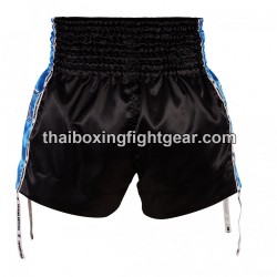 Muay Thai Boxing Shorts Top King TKTBS-202 Negro Cielo azul Top King - 2