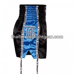 Muay Thai Boxing Shorts Top King TKTBS-202 Negro Cielo azul Top King - 4