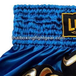 Pantalones cortos de boxeo Thai Lumpini azul cian | Muay Thai Shorts