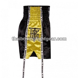 Muay Thai Boxing Shorts Top King TKTBS-202 Negro Amarillo Top King - 4