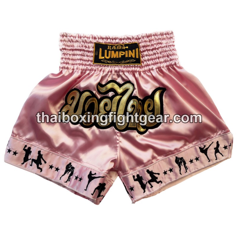 Pantalones cortos de boxeo rosa Thai Lumpini | Muay Thai Shorts