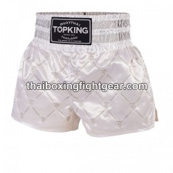 Muay Thai Boxing Shorts Top King TKTBS-211 plata blanca Top King - 1