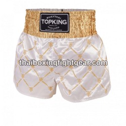Muay Thai Boxing Shorts Top King TKTBS-211 Oro blanco Top King - 1
