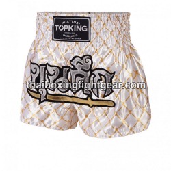 Muay Thai Boxing Shorts Top King TKTBS-213 Oro blanco Top King - 1
