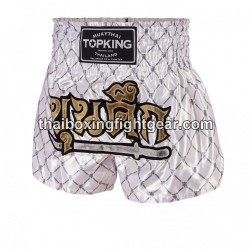 Muay Thai Boxing Shorts Top King TKTBS-213 plata blanca Top King - 1