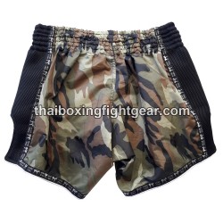 Pantalones cortos de boxeo thai Lumpinee kaki | Muay Thai Shorts