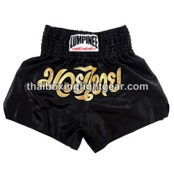 Pantalones cortos de boxeo thai Lumpinee negro