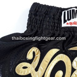 Pantalones cortos de boxeo thai Lumpinee negro | Muay Thai Shorts