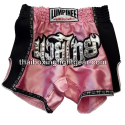 Pantalones cortos de boxeo thai Lumpinee rosa/negro