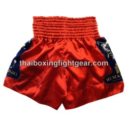 Muay Thai Boxing Shorts Human Fight rojo | Muay Thai Shorts