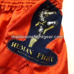 Muay Thai Boxing Shorts Human Fight rojo | Muay Thai Shorts