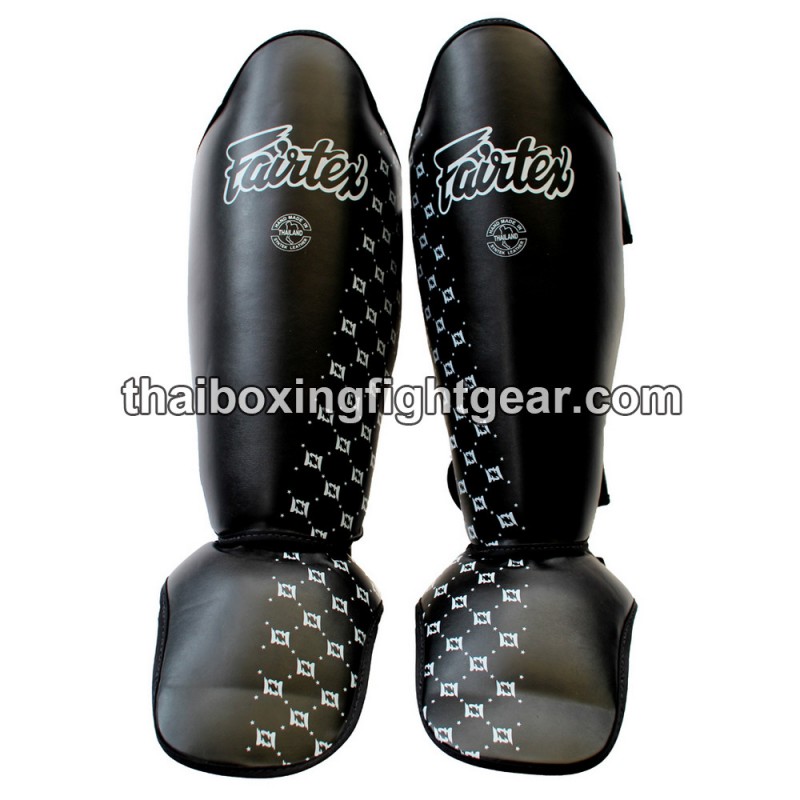 Espinilleras de Muay Thai Fairtex SP5 Cuero negro | Fairtex