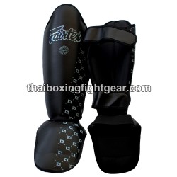 Espinilleras de Muay Thai Fairtex SP5 Cuero negro | Fairtex