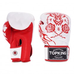 Guantes de boxeo Thai TOP KING DRAGON-TKBGDG-311 Blanco