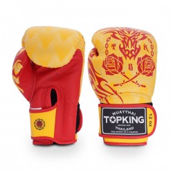 Guantes de boxeo Thai TOP KING DRAGON-TKBGDG-355 Amarillo