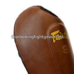Fairtex SP8 Espinilleras de Muay Thai Cuero marrón | Shin guards