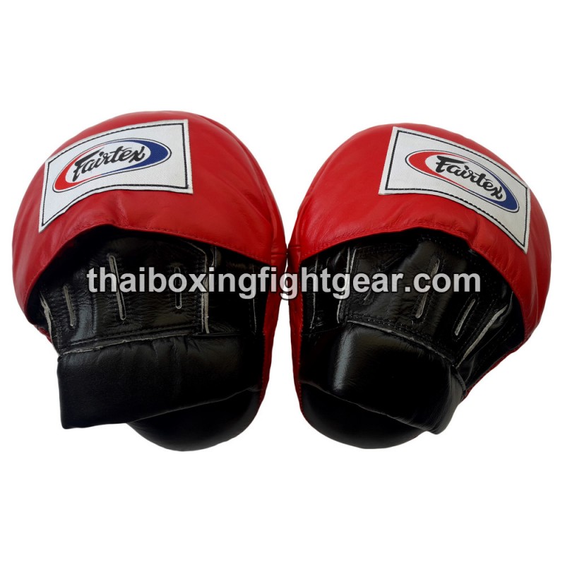 Patas de oso "Punching mitts" curvado Fairtex rojo/negro | Equipamiento