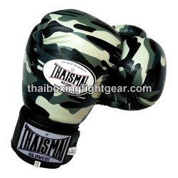 Guantes de boxeo tailandés Thaismai BG124 "Camo" Verde