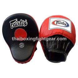 Patas de oso "Punching mitts" curvado Fairtex rojo/negro | Equipamiento