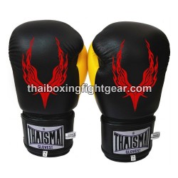 Guantes de boxeo tailandés Thaismai BG124 "Phoenix" Negro