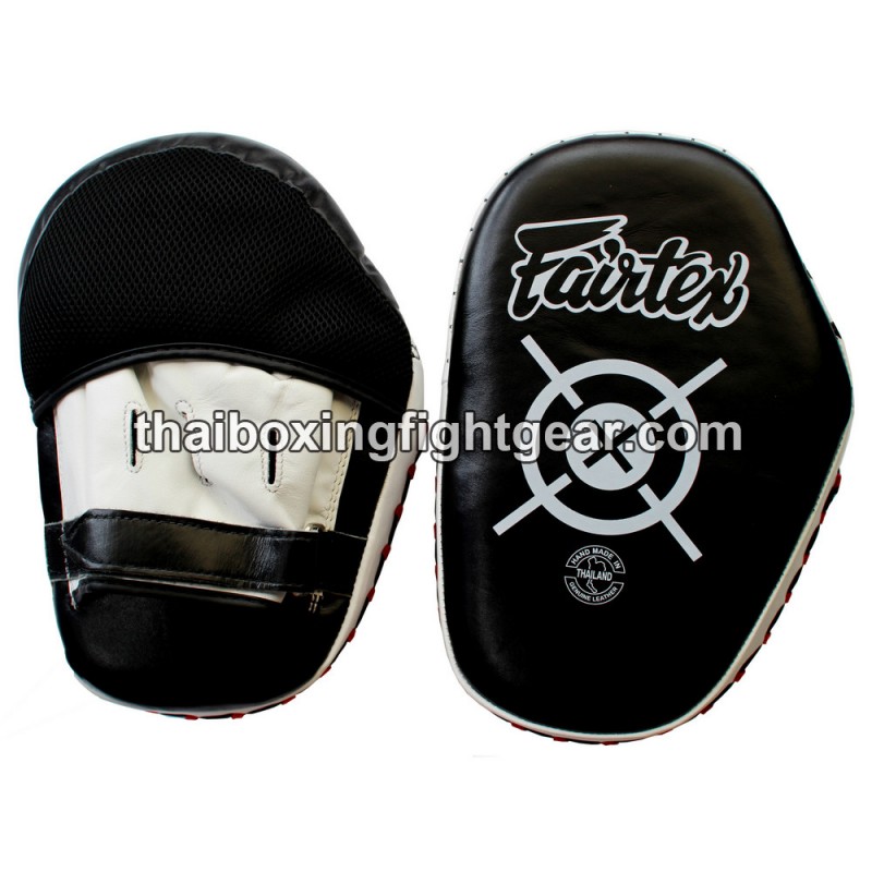Mitts punzantes, patas de oso de cuero blanco/negro fairtex | Fairtex