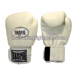 Guantes de boxeo tailandés Thaismai BG124 Blanco